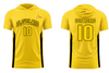 Custom Black & Yellow Short Sleeve Hoodie Quick Dry Lightweight