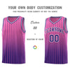 Custom Pink Purple Gradient Fashion Sets Sports Stripe Uniform Basketball Jersey