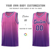 Custom Pink Purple Gradient Fashion Sets Sports Stripe Uniform Basketball Jersey