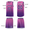 Custom Pink Purple Gradient Fashion Sets Sports Stripe Uniform Basketball Jersey