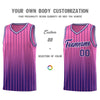 Custom Pink Purple Gradient Fashion Sets Sports Stripe Uniform Basketball Jersey