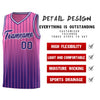 Custom Pink Purple Gradient Fashion Sets Sports Stripe Uniform Basketball Jersey
