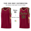 Custom Crimson Arrow Graffiti Pattern Sports Uniform Basketball Jersey