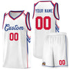 Custom White Arrow Graffiti Pattern Sports Uniform Basketball Jersey