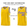 Custom Gold Arrow Graffiti Pattern Sports Uniform Basketball Jersey