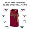 Custom Crimson Arrow Graffiti Pattern Sports Uniform Basketball Jersey