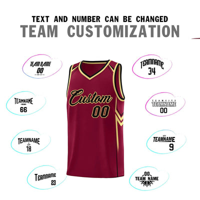 Custom Crimson Arrow Graffiti Pattern Sports Uniform Basketball Jersey