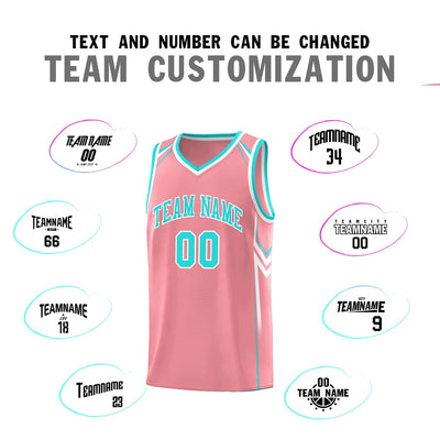 Custom Light Pink Arrow Graffiti Pattern Sports Uniform Basketball Jersey