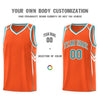 Custom Orange Arrow Graffiti Pattern Sports Uniform Basketball Jersey