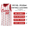 Custom White Red Star Graffiti Pattern Sets Sports Uniform Basketball Jersey