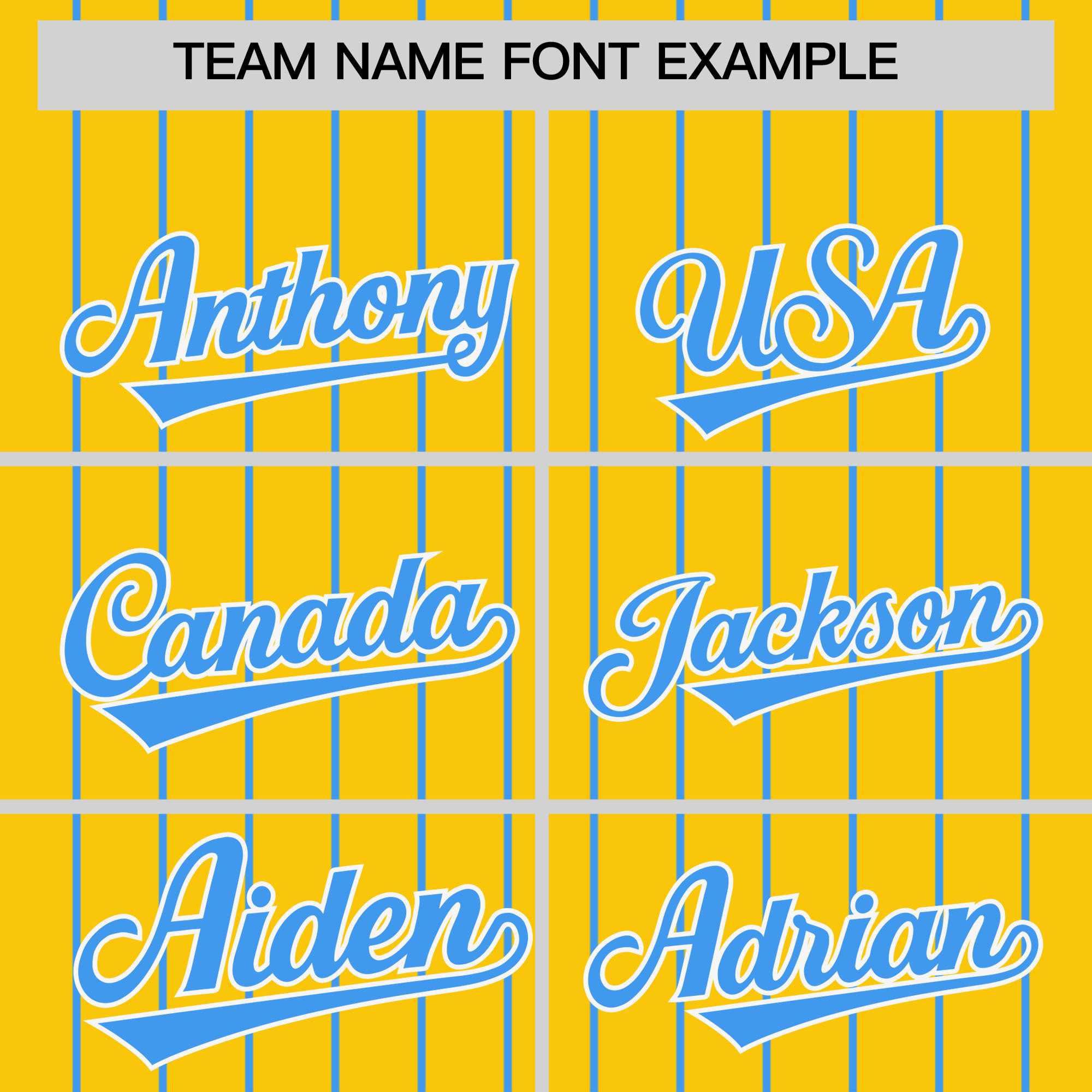 Custom Gold Powder Blue Pinstripe Personalized Two-Tone Authentic Baseball Jersey