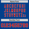 Custom Royal Red Star Ribbing Authentic Baseball Jersey