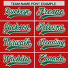 Custom Red Kelly Green Star Ribbing Authentic Baseball Jersey