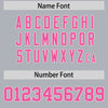 Custom Gray Pink Star Ribbing Authentic Baseball Jersey