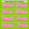 Custom Neon Green Pink Star Ribbing Authentic Baseball Jersey