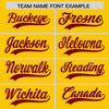 Custom Gold Crimson Star Ribbing Authentic Baseball Jersey