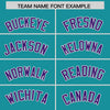 Custom Teal Purple Star Ribbing Authentic Baseball Jersey