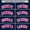 Custom Navy Pink Star Ribbing Authentic Baseball Jersey