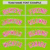Custom Neon Green Pink Star Ribbing Authentic Baseball Jersey