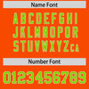 Custom Orange Neon Green Star Ribbing Authentic Baseball Jersey