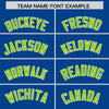 Custom Royal Neon Green Star Ribbing Authentic Baseball Jersey