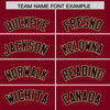 Custom Crimson Black Star Ribbing Authentic Baseball Jersey