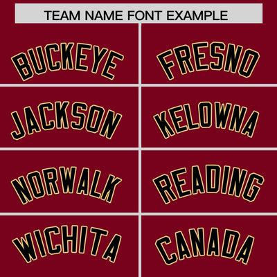 Custom Crimson Black Star Ribbing Authentic Baseball Jersey