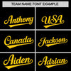 Custom Black Gold Star Ribbing Authentic Baseball Jersey