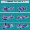Custom Teal Purple Star Ribbing Authentic Baseball Jersey