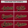 Custom Crimson Black Star Ribbing Authentic Baseball Jersey