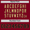 Custom Crimson Black Star Ribbing Authentic Baseball Jersey