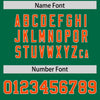 Custom Kelly Green Orange Star Ribbing Authentic Baseball Jersey
