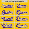Custom Gold Purple Star Ribbing Authentic Baseball Jersey