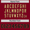 Custom Crimson Khaki Star Ribbing Authentic Baseball Jersey