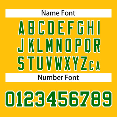 Custom Gold Kelly Green-White Classic Style Mesh Authentic Football Jersey