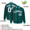 Custom Aqua Aqua Varsity Full-Snap Blade Pattern Raglan Sleeves Letterman Baseball Jacket
