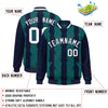 Custom Aqua Aqua Varsity Full-Snap Blade Pattern Raglan Sleeves Letterman Baseball Jacket
