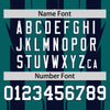 Custom Aqua Aqua Varsity Full-Snap Blade Pattern Raglan Sleeves Letterman Baseball Jacket