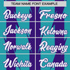 Custom Aqua Aqua Varsity Full-Snap Blade Pattern Raglan Sleeves Letterman Baseball Jacket