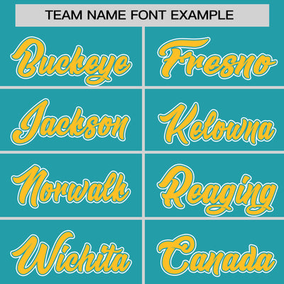 Custom Aqua Gold Varsity Full-Snap Color Block Letterman Jacket