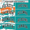 Custom Aqua Black Varsity Full-Snap Graffiti Pattern Letterman Baseball Jacket