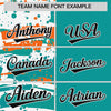 Custom Aqua Black Varsity Full-Snap Graffiti Pattern Letterman Baseball Jacket