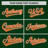 Custom Green Orange Varsity Full-Snap Color Block Personalized Raglan Sleeves Letterman Jacket