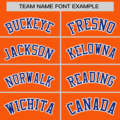 Custom Orange Royal Varsity Full-Snap Color Block Letterman Baseball Jacket