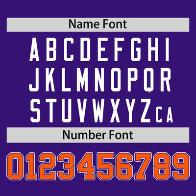 Custom Purple Orange Varsity Full-Snap Color Block Letterman Baseball Jacket