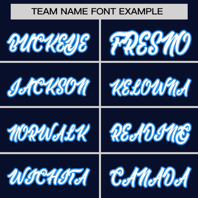 Custom Navy Powder Blue Varsity Full-Snap Color Block Letterman Baseball Jacket