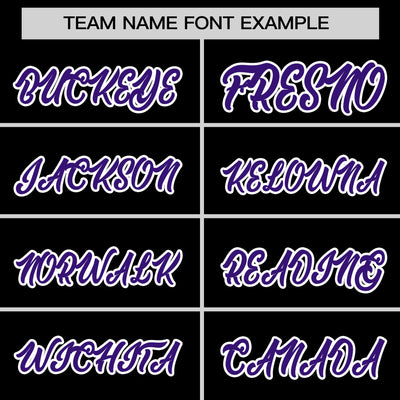 Custom Black Purple Varsity Full-Snap Color Block Letterman Baseball Jacket