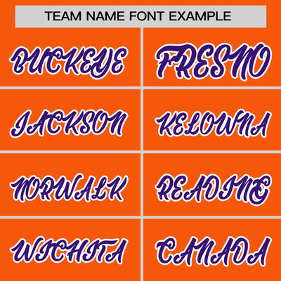 Custom Orange Purple Varsity Full-Snap Color Block Letterman Baseball Jacket