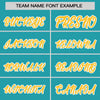 Custom Aqua Gold Varsity Full-Snap Color Block Letterman Baseball Jacket