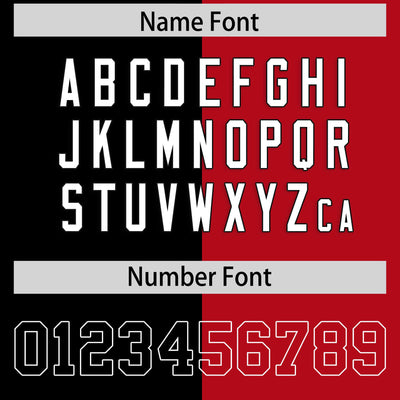 Custom Black Red Personalized Split Two Tone Design Authentic Football Jersey